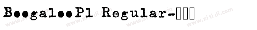 BoogalooPl Regular字体转换